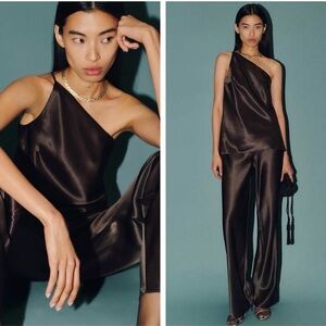 Reformation Samantha set. Two piece. Size 6. Color Black Pearl. NWT. Never worn